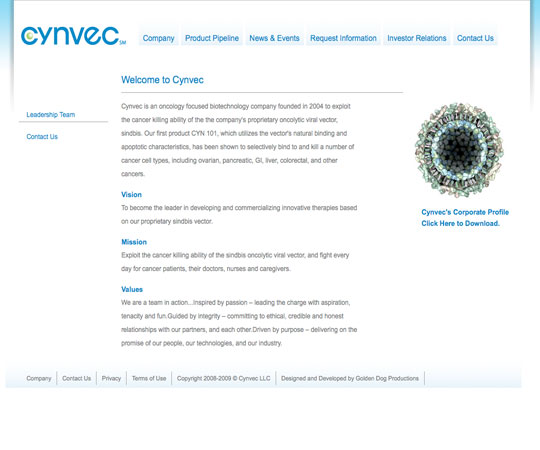 Cynvec Web Site