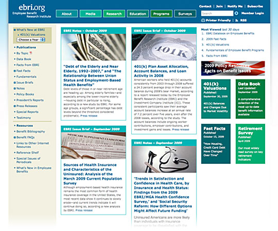ebri.org web site